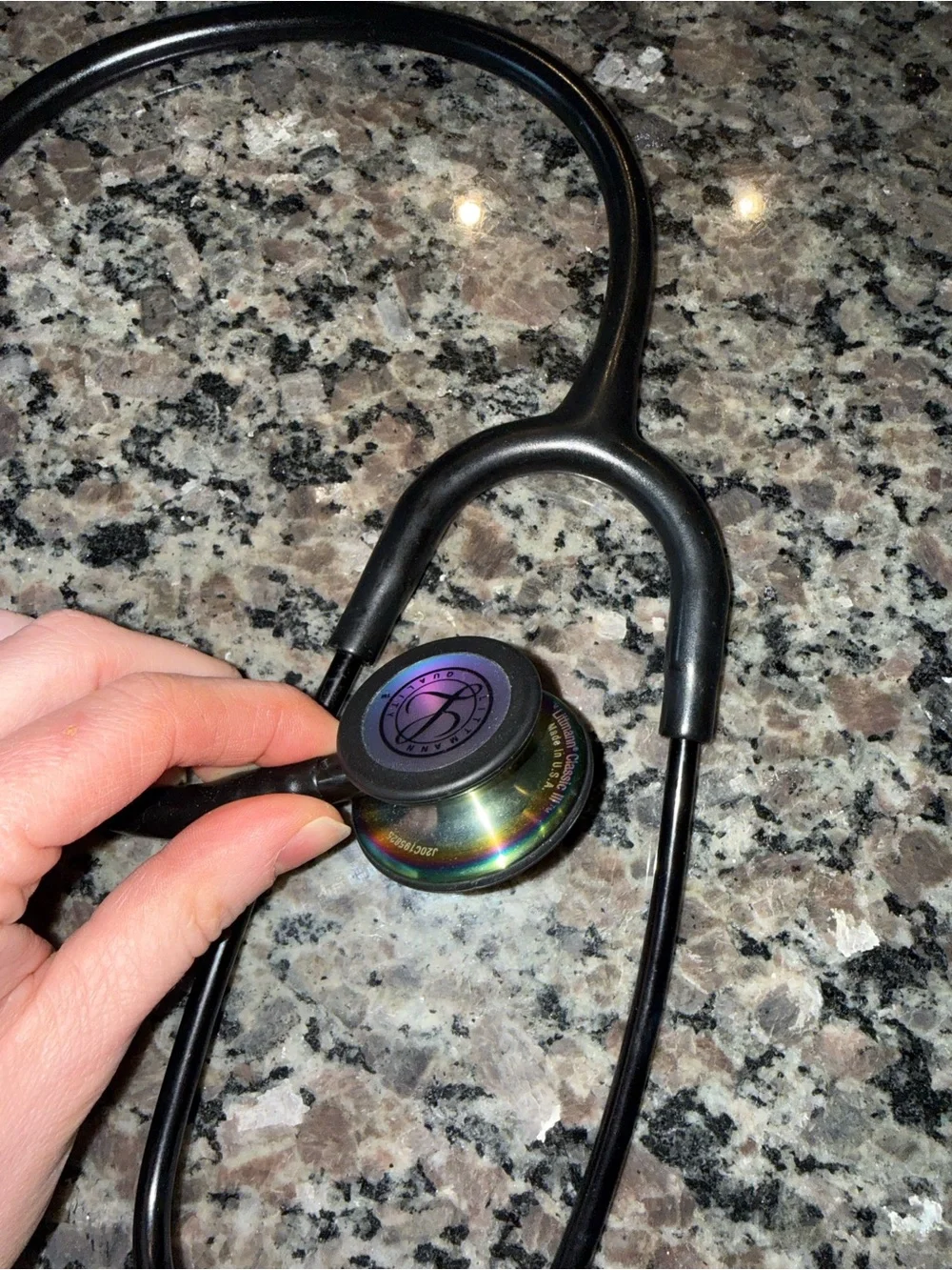 Littmann Black Stethoscope with Iridescent Chestpiece - Picture 3 of 3